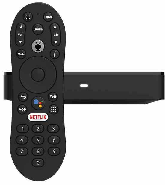 A graphic showing TiVo's voice control TV remote.
